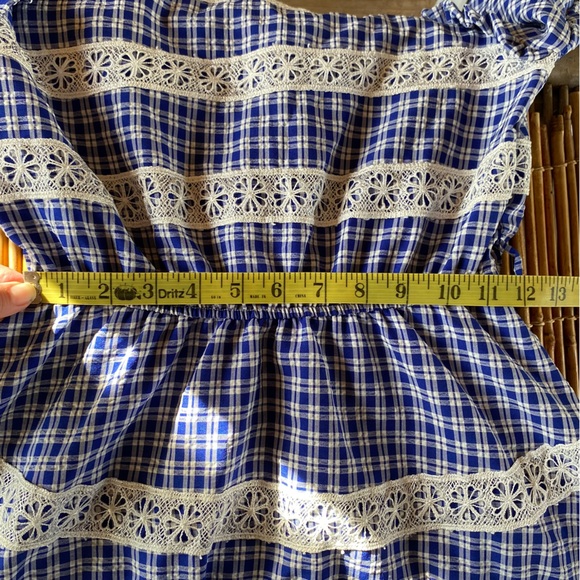 Cottagecore Plaid Prairie Country Vintage Dress - Picture 15 of 16